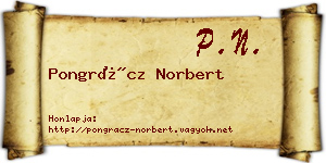 Pongrácz Norbert névjegykártya
