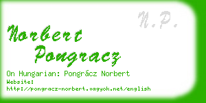 norbert pongracz business card